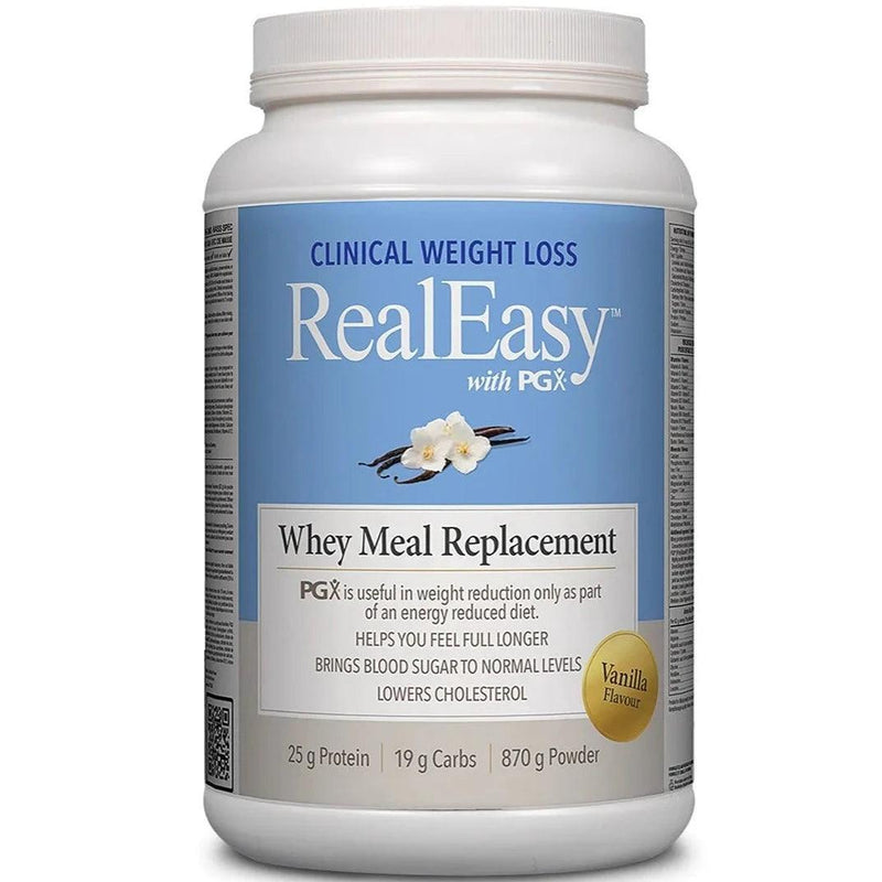 Natural Factors Real Easy With PGX Whey Meal Replacement Vanilla 870g