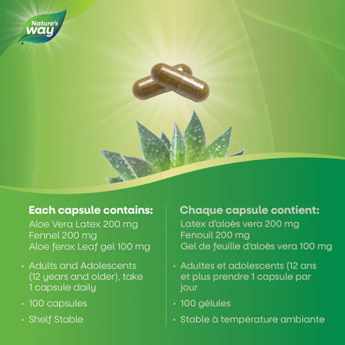 Nature's Way Aloelax with Fennel Seed 100 Capsules