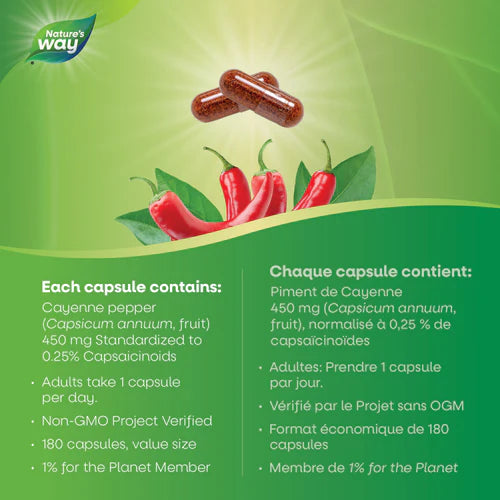 Nature's Way Cayenne 40000 HU 180 Caps