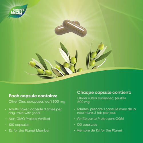 Nature's Way Olive Leaf 100 Capsules