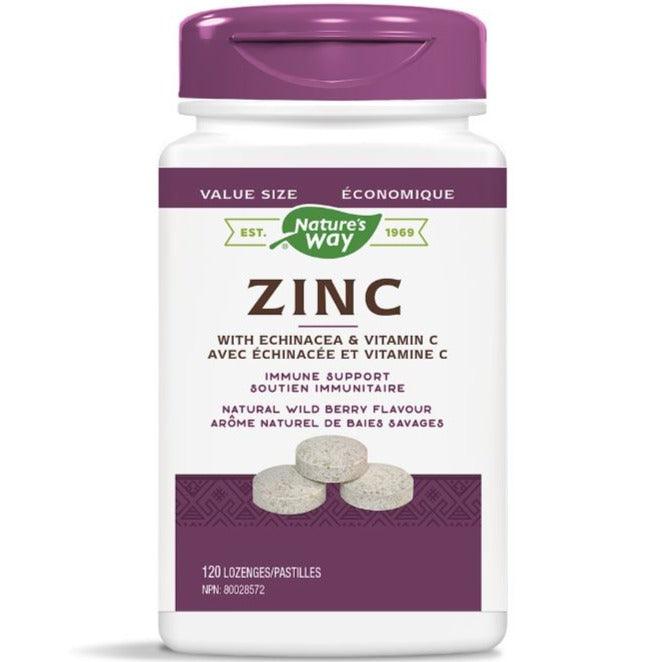 Nature's Way Zinc with Echinacea & Vitamin C 120 Lozenges Cough, Cold & Flu at Village Vitamin Store