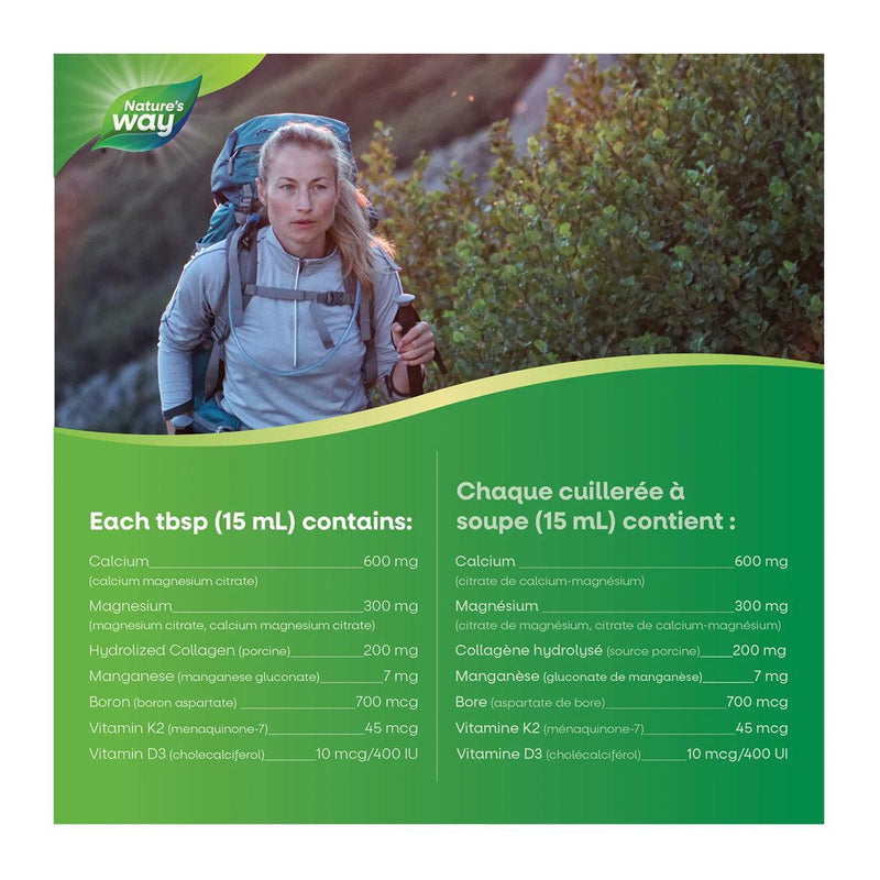 Nature's Way Calcium & Magnesium Citrate 2:1 with K2 Strawberry 500mL