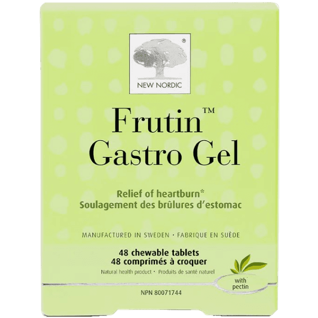 New Nordic Fruitin Gastro Gel 48 Chewable tablets Supplements at Village Vitamin Store