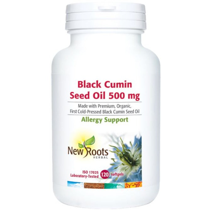New Roots Black Cumin Seed Oil 500mg 120 Softgels Supplements at Village Vitamin Store