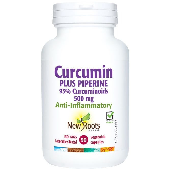 New Roots Curcumin 500mg 90 Veggie Caps Supplements - Turmeric at Village Vitamin Store