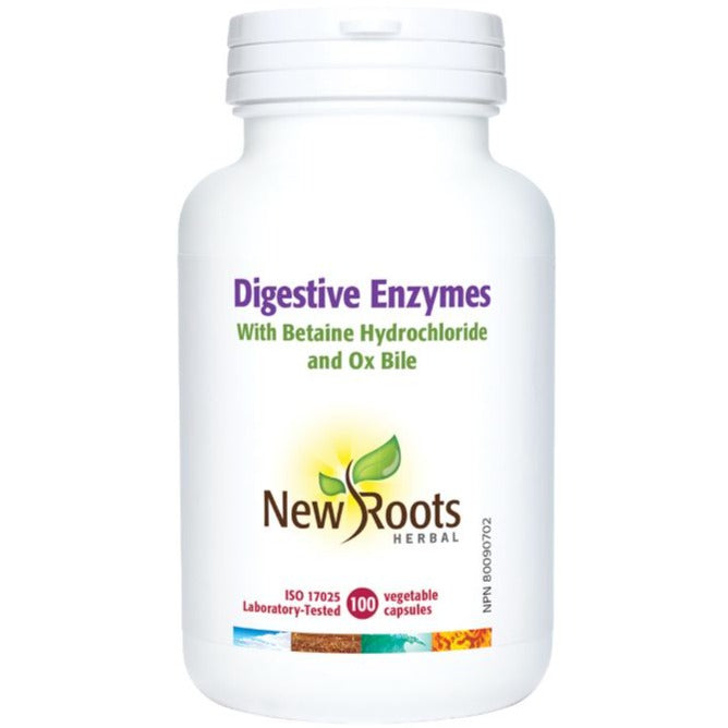 New Roots Digestive Enzymes 100 Veggie caps Supplements - Digestive Enzymes at Village Vitamin Store