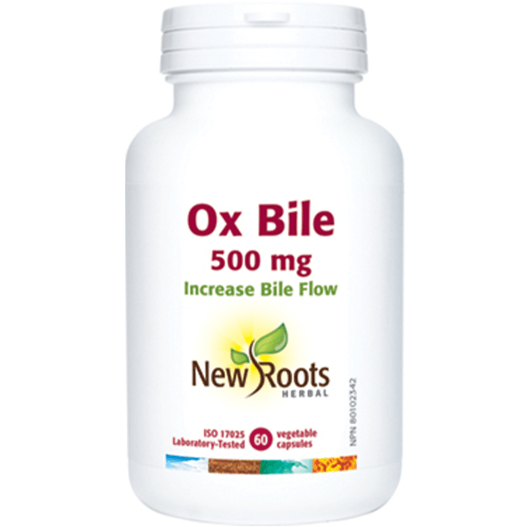 New Roots Ox Bile 500 mg 60 Caps Supplements - Digestive Enzymes at Village Vitamin Store
