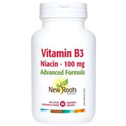 New Roots Vitamin B3 Niacin 100mg 90 Veggie Caps Vitamins - Vitamin B at Village Vitamin Store