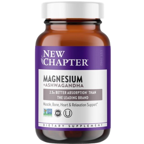 New Chapter Magnesium & Ashwagandha 30 Tabs Minerals - Magnesium at Village Vitamin Store