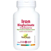 New Roots Iron Bisglycinate 35mg 30 Veggie Caps