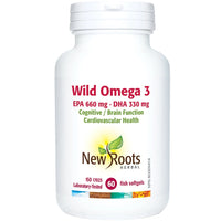 New Roots Wild Omega 3 EPA 660 mg DHA 330 mg 60 Softgels