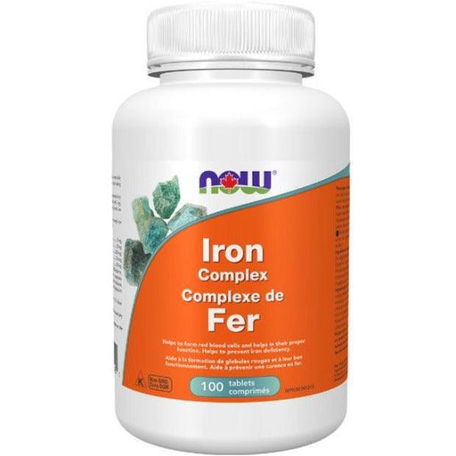 NOW Iron Complex 100 Vegetarian Tabs Minerals - Iron at Village Vitamin Store