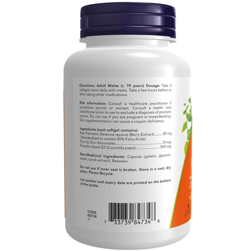 Now Saw Palmetto 80mg 90 Softgels Supplements - Prostate at Village Vitamin Store