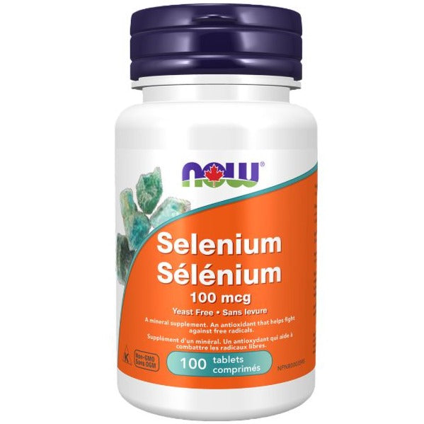 Now Selenium 100mcg 100 Tablets Minerals at Village Vitamin Store