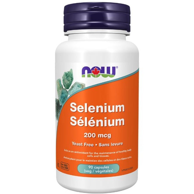 NOW Selenium 200mcg 90 Veggie Caps Minerals at Village Vitamin Store