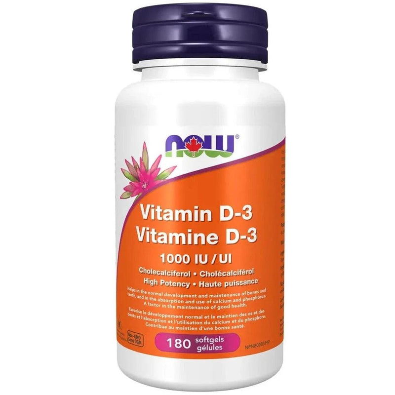 NOW Vitamin D3 1000IU 180 Softgels