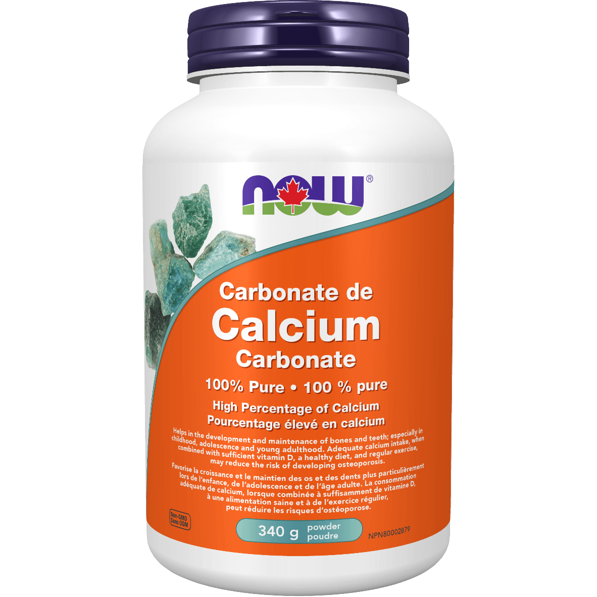 NOW Calcium Carbonate Supports Bone Health 340G Supplements - Bone Health at Village Vitamin Store