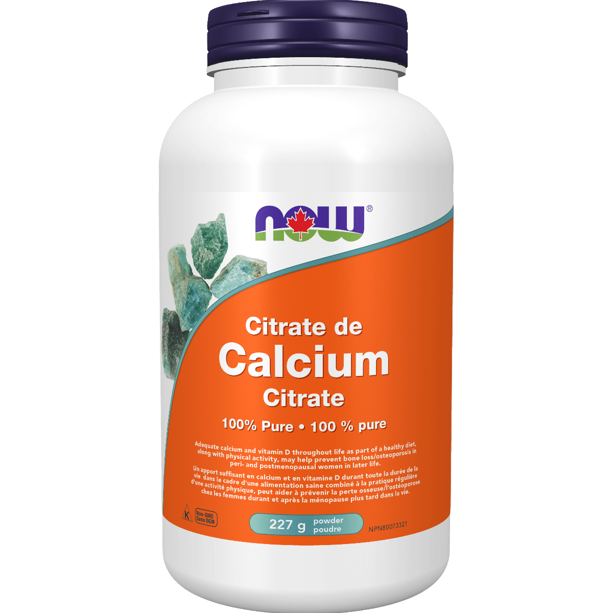 NOW Calcium Citrate Supports Bone Health 227G Supplements - Bone Health at Village Vitamin Store