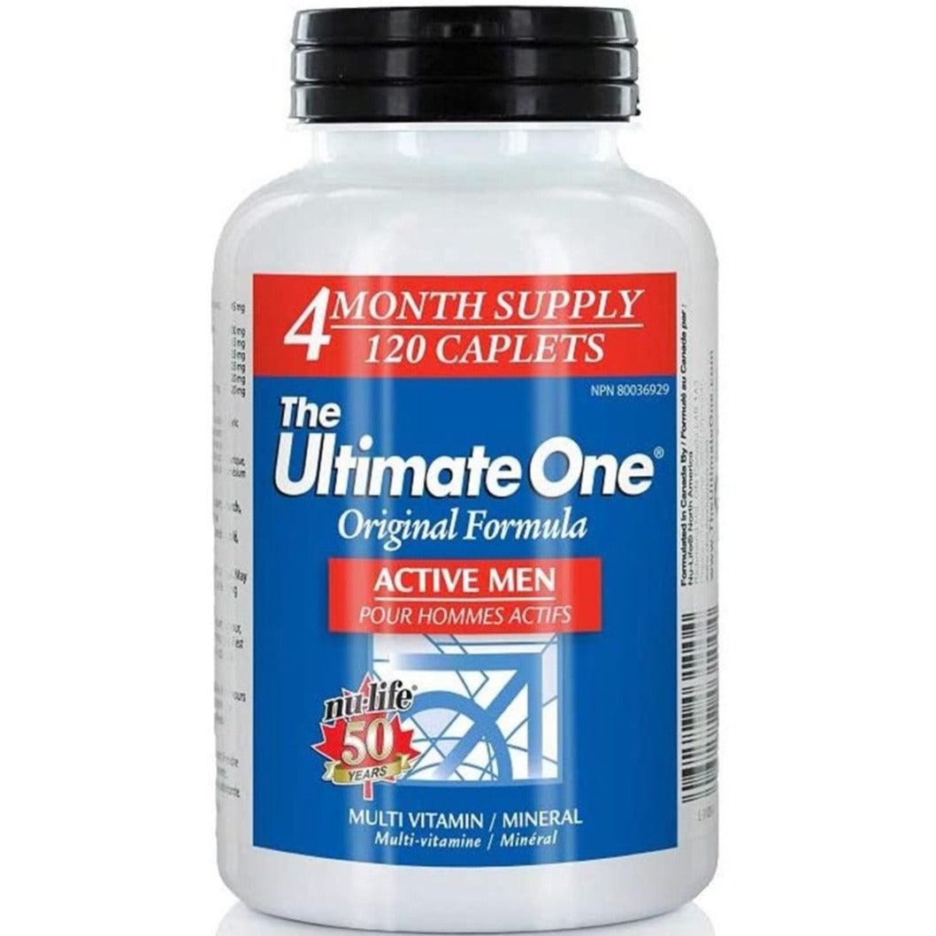 Nu-Life The Ultimate One Active Men Multivitamin 120 Caplets Vitamins - Multivitamins at Village Vitamin Store