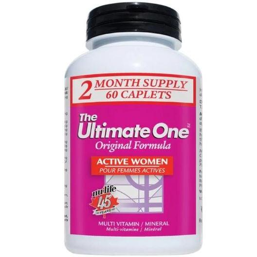 Nu-Life The Ultimate One Active Women Multi Vitamin 60 Caplets Vitamins - Multivitamins at Village Vitamin Store