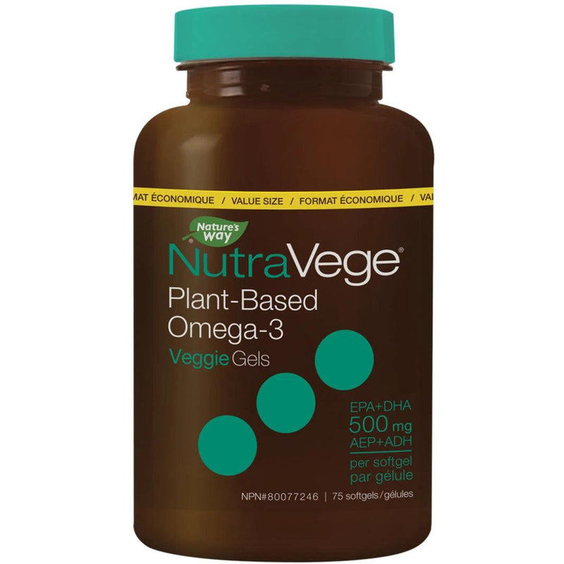 NutraSea Nutra Vege Omega-3 Veggie Gels 75 Softgels