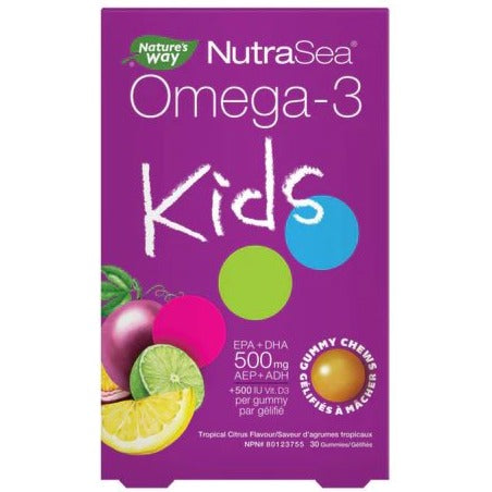 NutraSea Omega-3 Kids Gummy Chews -30 gummies Supplements - Kids at Village Vitamin Store
