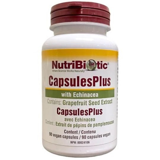 NutriBiotic with Echinacea (Grapefruit Seed Extract) 90 Veggie Caps Supplements at Village Vitamin Store