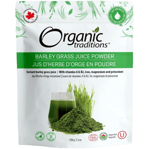 Organic Traditions Organic Barley Grass Juice Powder 150g Food Items at Village Vitamin Store