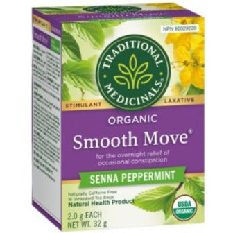 Traditional Medicinals Organic Smooth Move Senna Peppermint Tea - 16 Tea Bags Tea at Village Vitamin Store