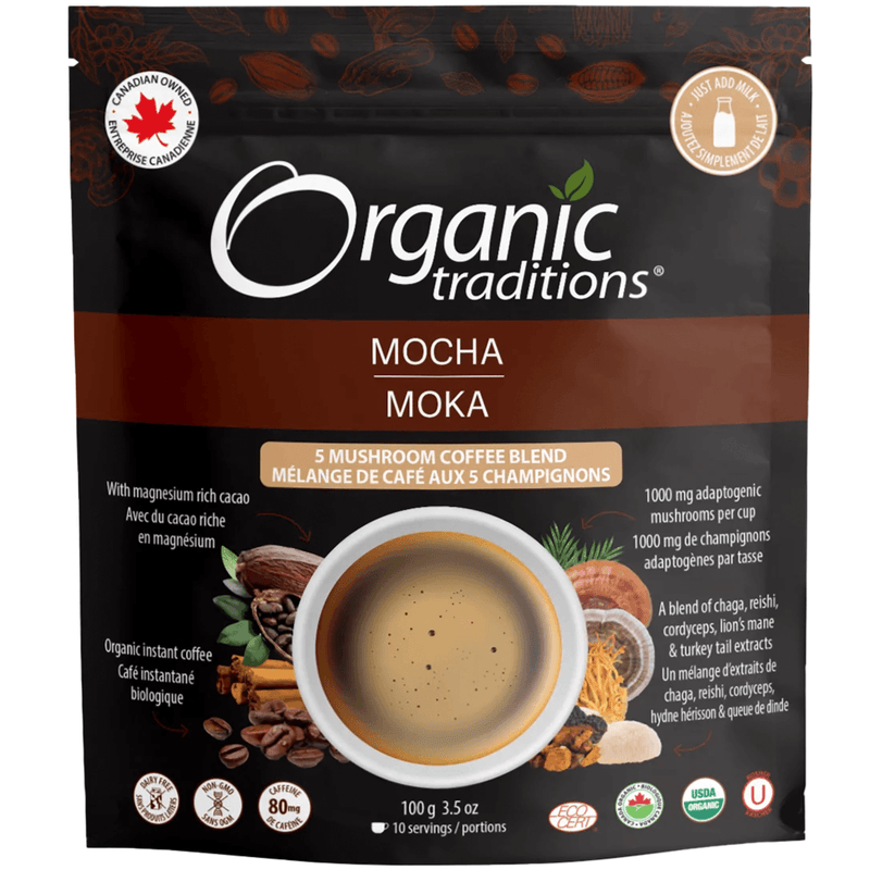 Organic Traditions Mocha Coffee Drink Mix 100G Food Items at Village Vitamin Store