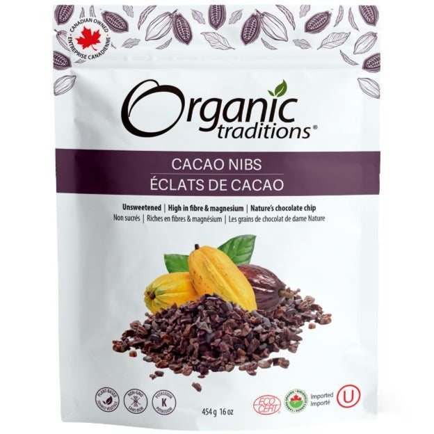 Organic Traditions Cacao Nibs 454G Food Items at Village Vitamin Store