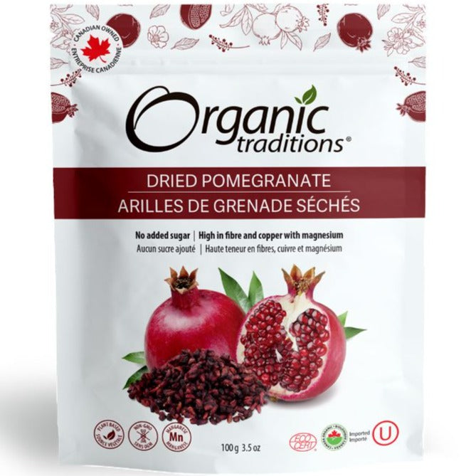 Organic Traditions Organic Dried Pomegranate 100g Food Items at Village Vitamin Store