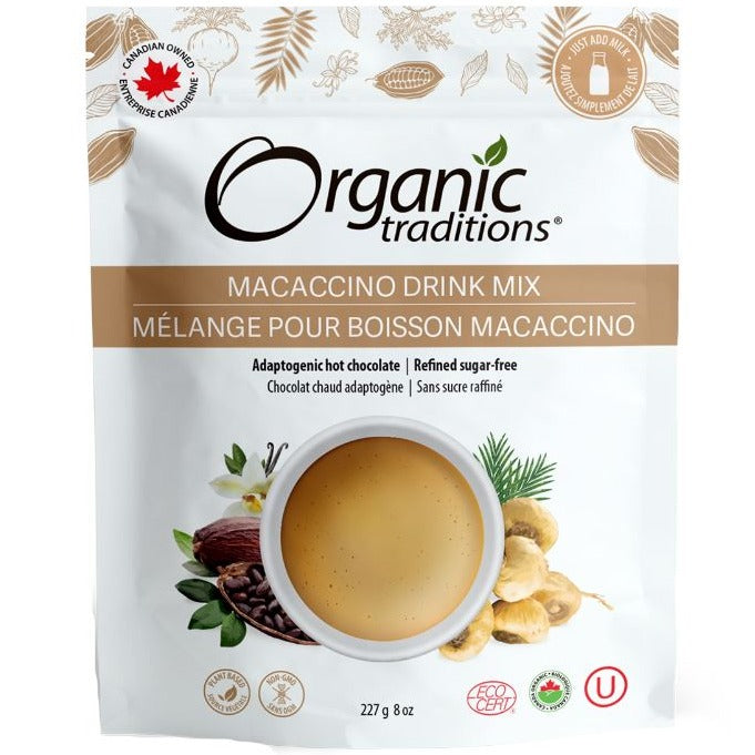 Organic Traditions Macaccino Drink Mix 227G Food Items at Village Vitamin Store