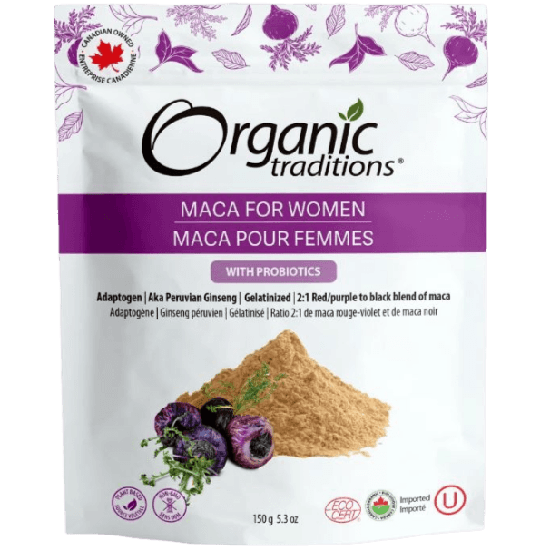 Organic Traditions Maca for Women with Probiotics 150g Food Items at Village Vitamin Store