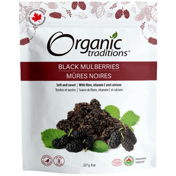 Organic Traditions Organic Black Mulberries 227g Food Items at Village Vitamin Store