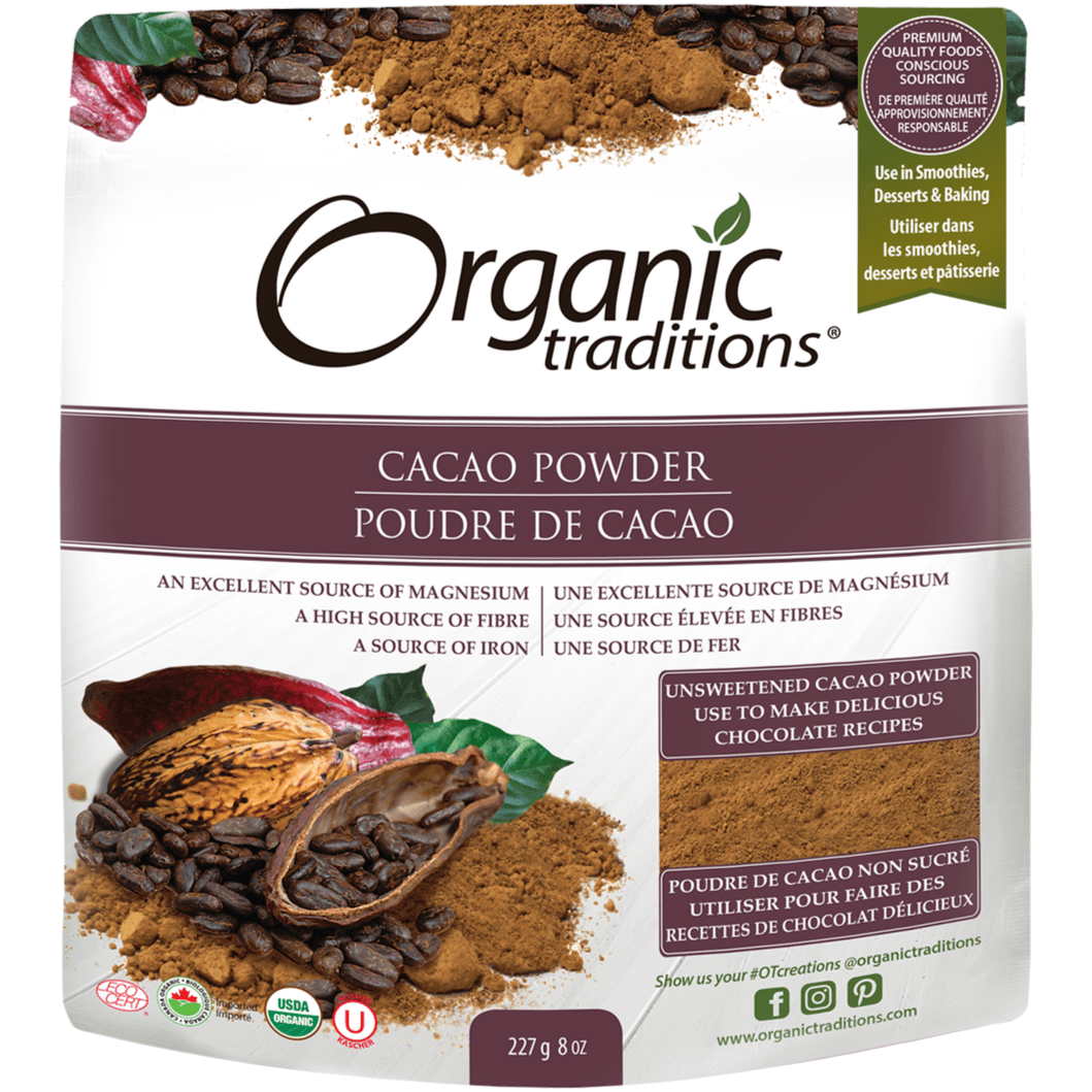 Organic Traditions Cacao Powder 227G Food Items at Village Vitamin Store