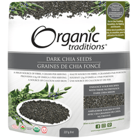 Organic Traditions Dark Chia Seeds 227G Food Items at Village Vitamin Store