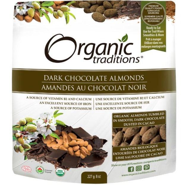 Organic Traditions Organic Dark Chocolate Almonds 227g Food Items at Village Vitamin Store