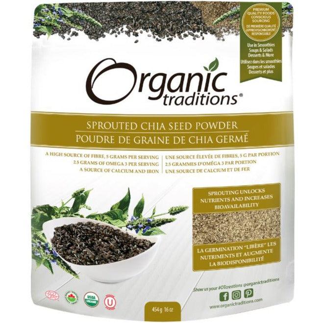 Organic Traditions Organic Sprouted Chia Seed Powder 454g Food Items at Village Vitamin Store