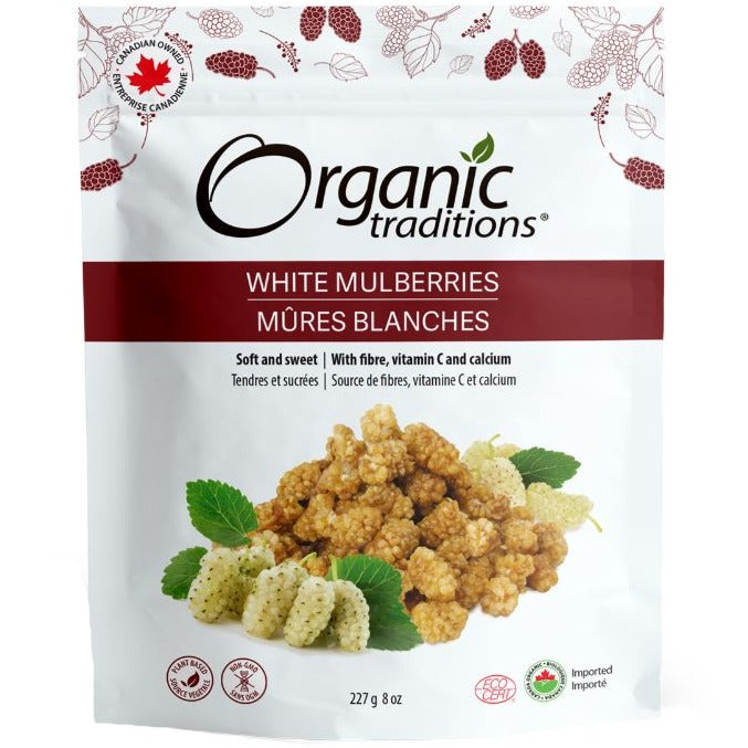 Organic traditions White Mulberries 227g Food Items at Village Vitamin Store