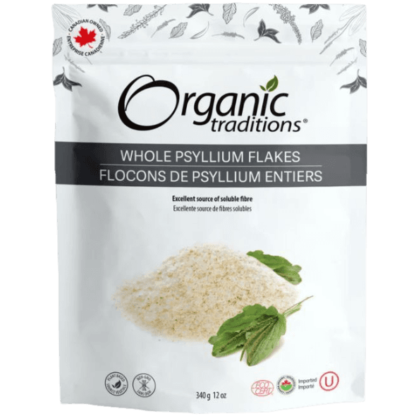 Organic Traditions Organic Whole Psyllium Flakes 340g Food Items at Village Vitamin Store