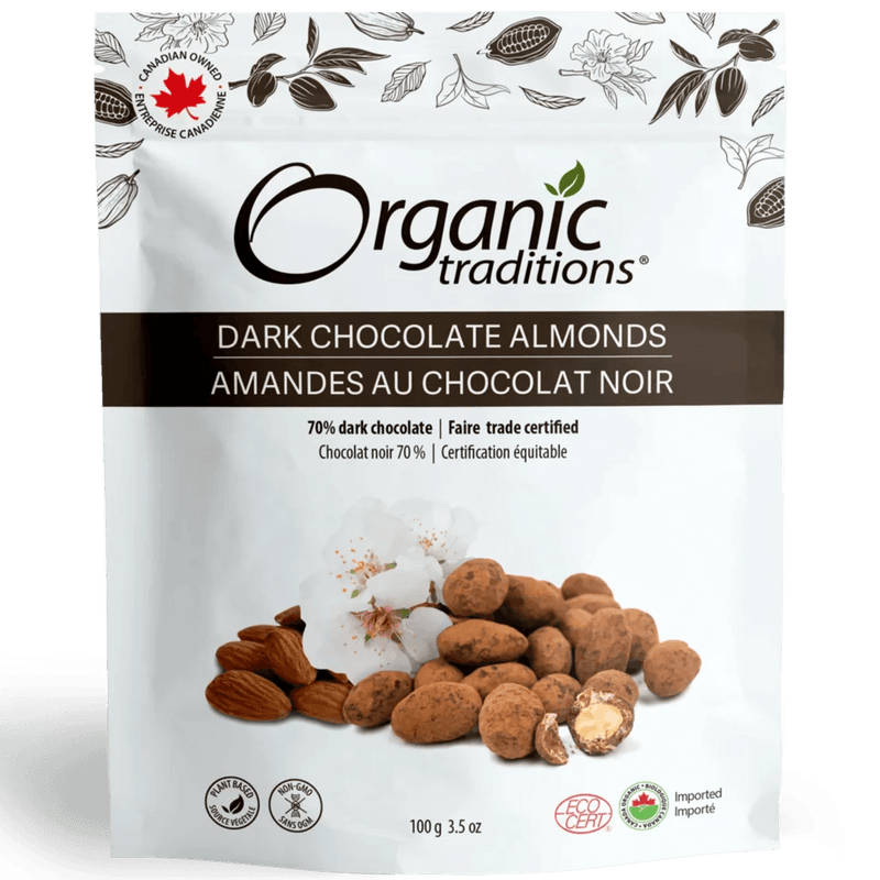 Organic Traditions Dark Chocolate Covered Almonds