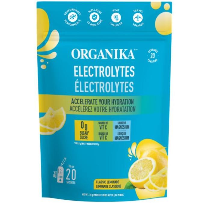 Organika Electrolytes Classic Lemonade 20x3.5g Supplements at Village Vitamin Store