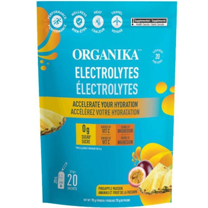 Organika Electrolytes Pineapple Passion 20x3.5g Supplements at Village Vitamin Store