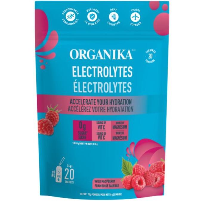 Organika Electrolytes Wild Raspberry 20x3.5g Supplements at Village Vitamin Store