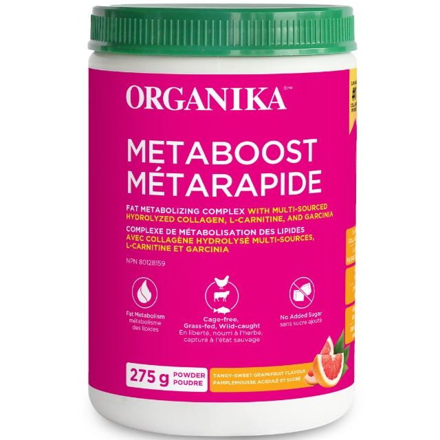 Organika Metaboost Tangy Sweet Grapefruit 275g Supplements - Collagen at Village Vitamin Store