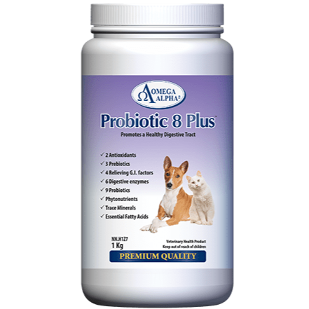Omega Alpha Probiotic 8 Plus 1kg Pet Supplies at Village Vitamin Store