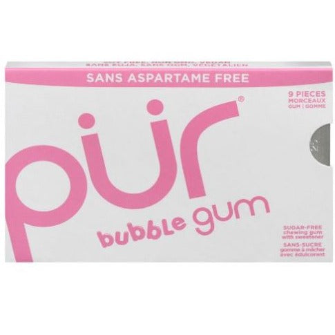 PUR Gum Bubble Gum 9 Pieces Food Items at Village Vitamin Store