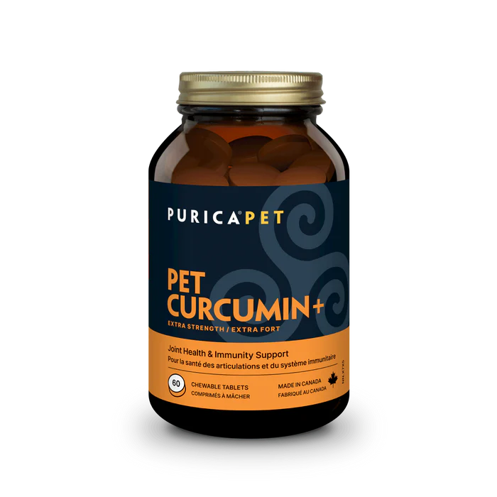 Purica Pet Curcumin+ Extra Strength Joint Health & Immunity Support 60 Chewable Tabs