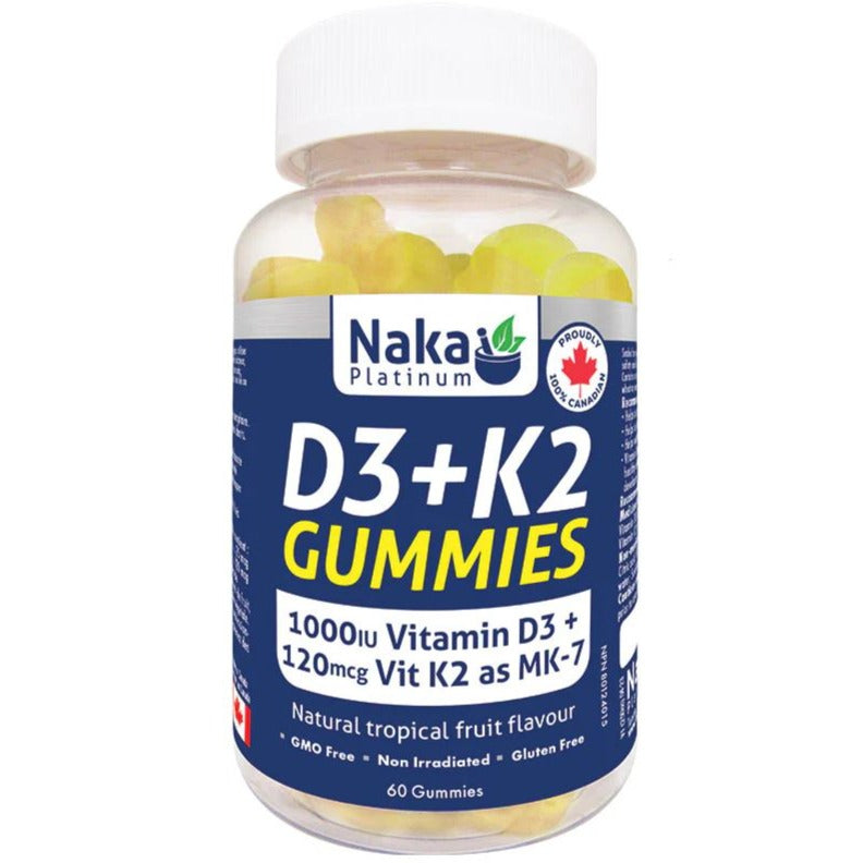 NAKA Platinum D3+K2 Gummies - 60 gummies Vitamins - Vitamin D at Village Vitamin Store
